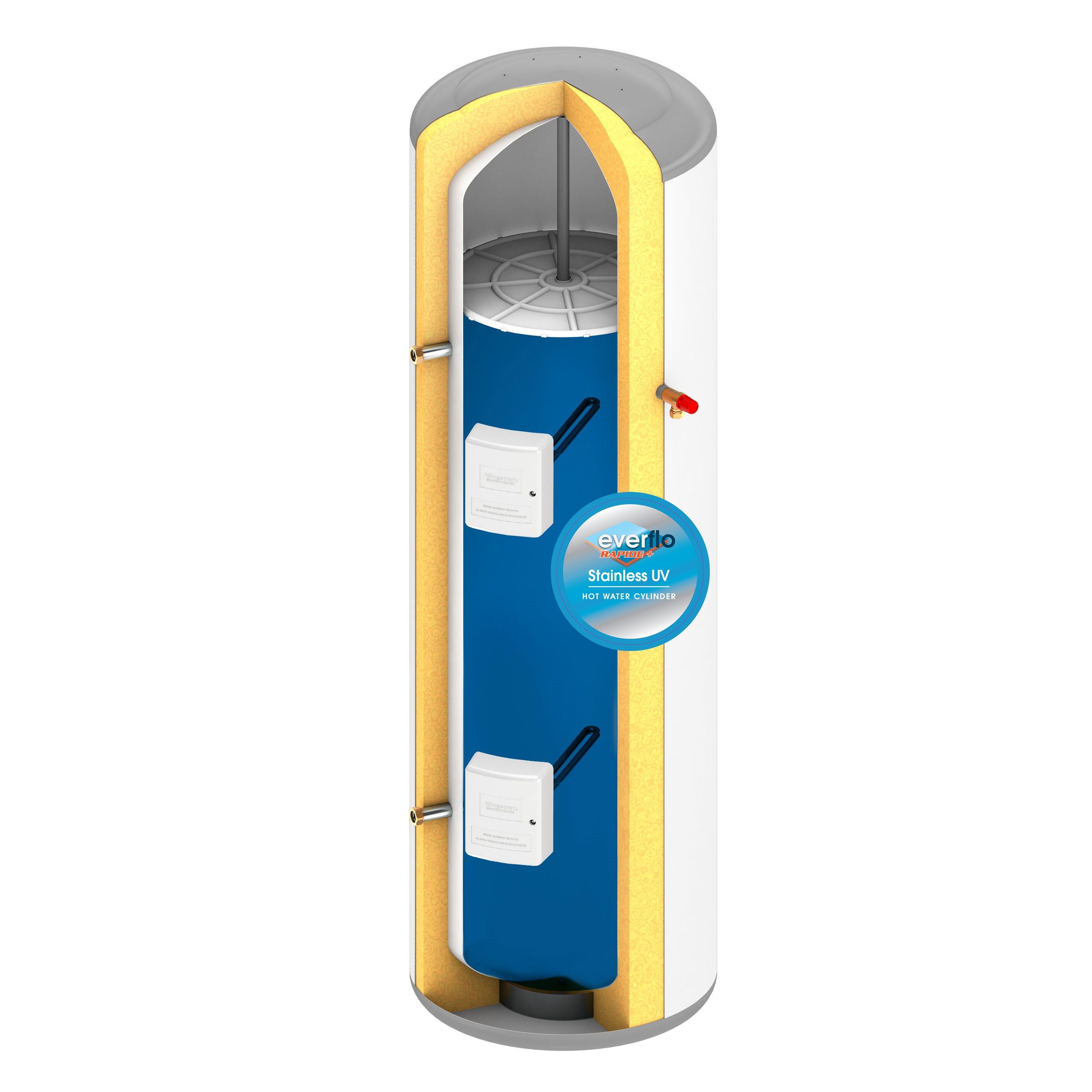 everflo Rapide+ 120 L Direct Unvented Hot Water Storage Cylinder & Kit